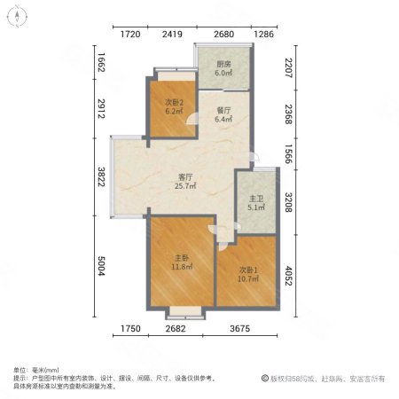 杭州花园(市北)3室1厅1卫96㎡南北208万