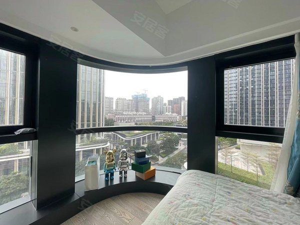 深圳南山南油华联城市中心阳光科创中心 180度全景玻璃卧室 58平奢阔