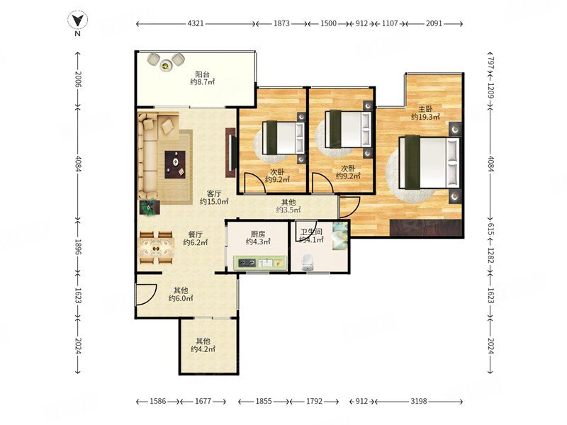 可园朝南三房急卖 满五红本税少 高层采光好