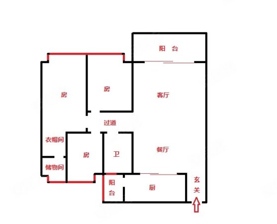 华南御景园3室2厅2卫111.24㎡南北410万