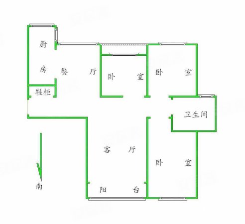 德国印象3室2厅1卫116㎡南北90万