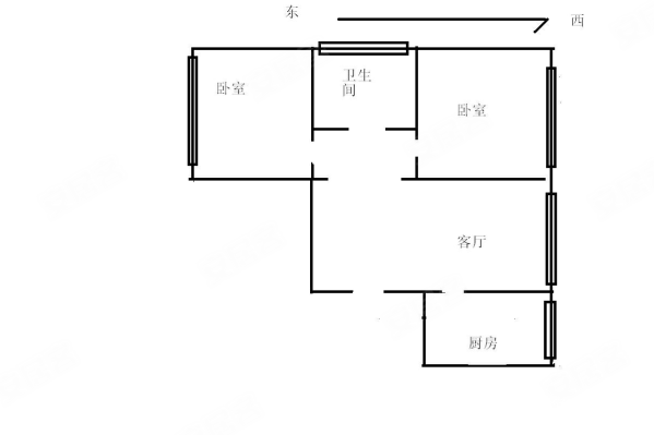中加荣园(南区公寓住宅)2室1厅1卫81㎡东西186万