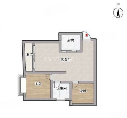 富丽华海御2室2厅1卫98㎡西62万