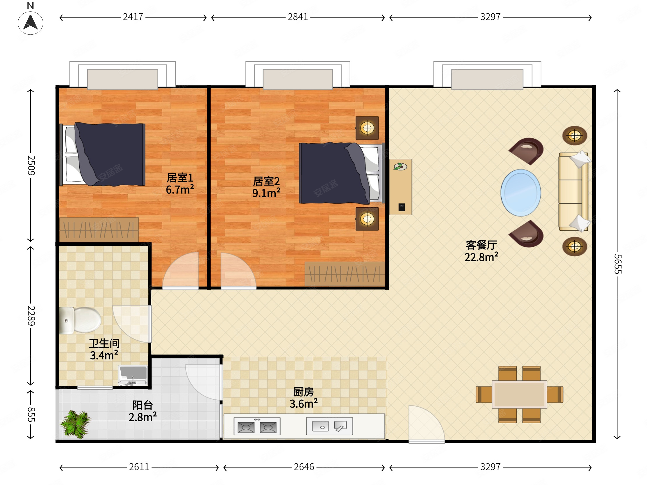 福田皇岗大花园社区皇御苑一期方正两房业主诚心出售
