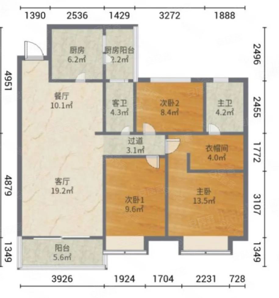 东棠春晓花园4室2厅2卫143㎡南北279万