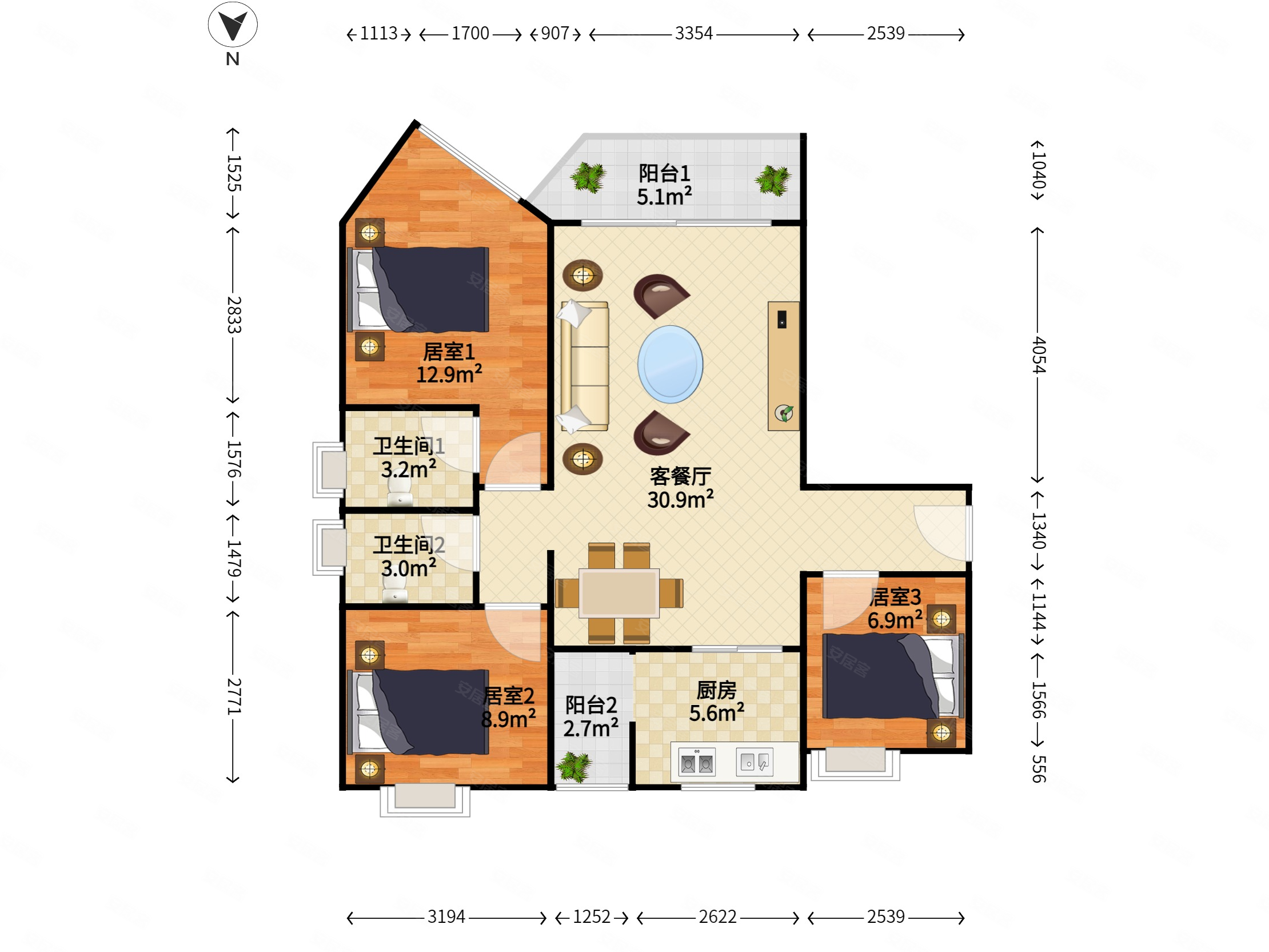 安静看花园.南北通透,红五一产权,价格七字头,急售!!,绿景蓝湾半岛二