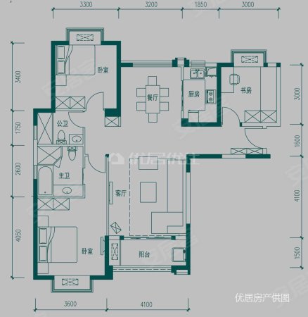 汇福星城3室2厅1卫110㎡南北85万