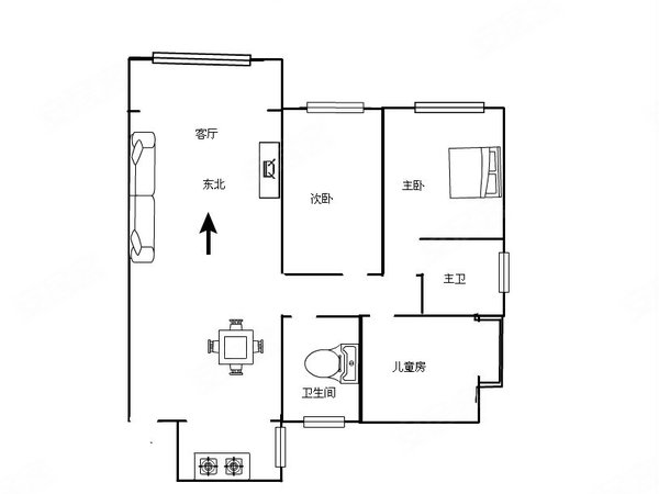 盛天茗城全新大三房,南北通透双阳台,拎包入住,青秀租房-南宁58安居客