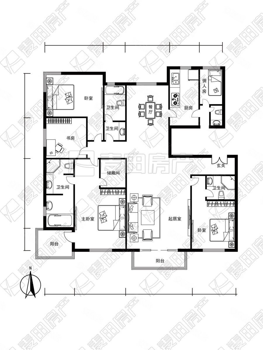 紫金长安南北五居室,高层采光无遮挡,小区环境好,看房方便