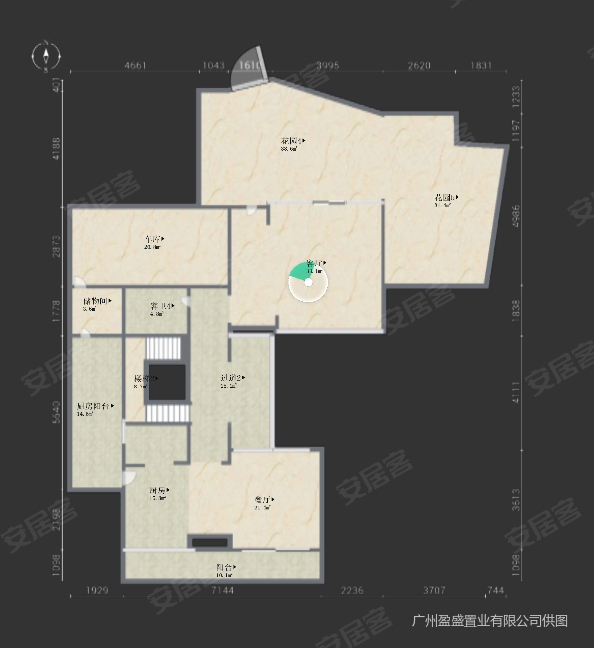 越秀宏城花园7室2厅7卫330㎡南北6888万