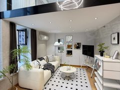 合肥政务天鹅湖政务区 天鹅湖 蔚蓝商务港 融创壹号院复试一室一厅 大落地窗出租房源真实图片