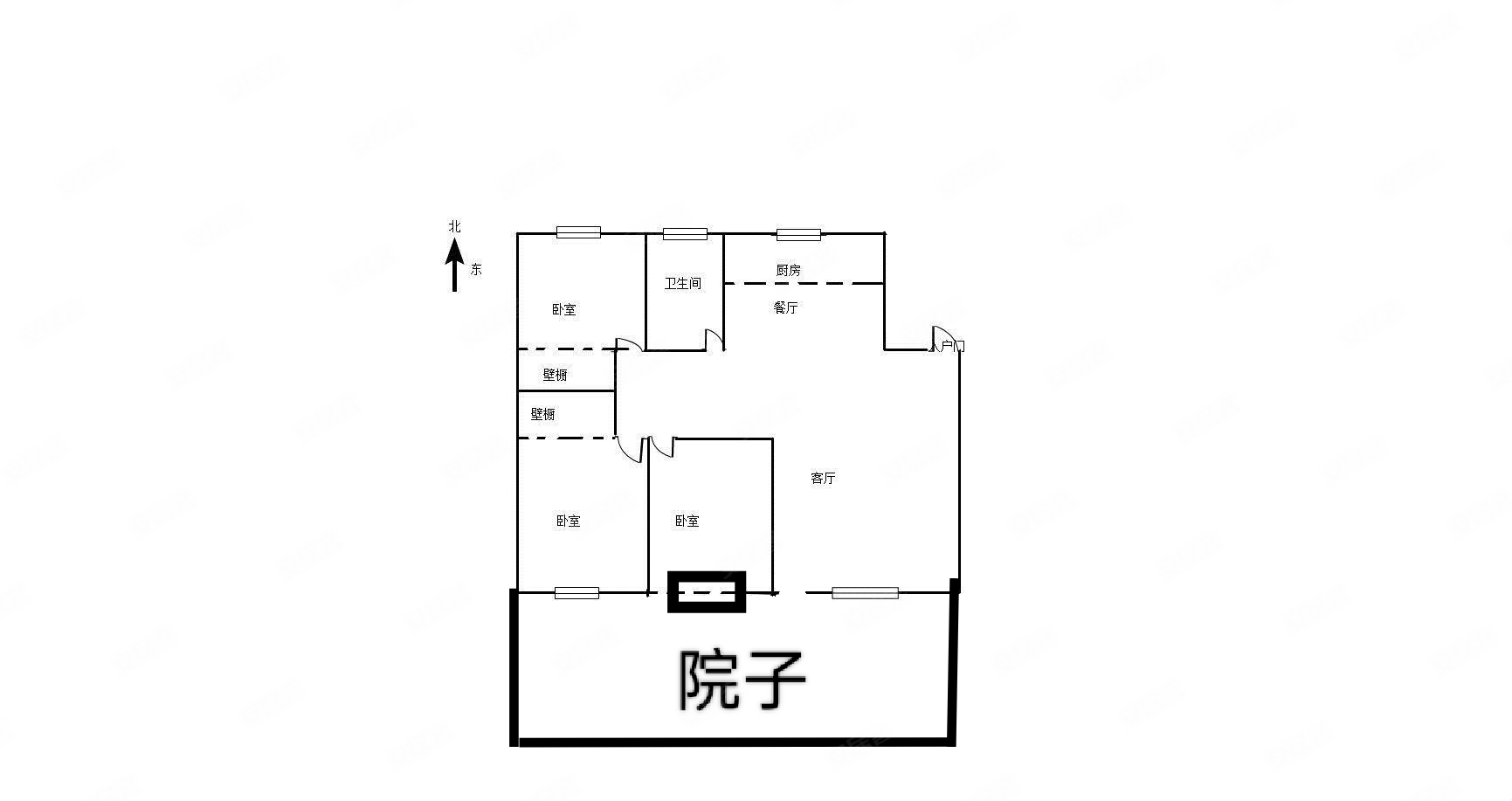 碧水龙庭3室2厅1卫124.66㎡南86万