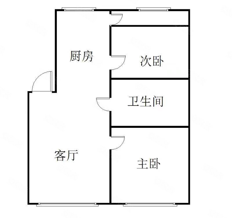 新元江南公寓2室1厅1卫82㎡南50万