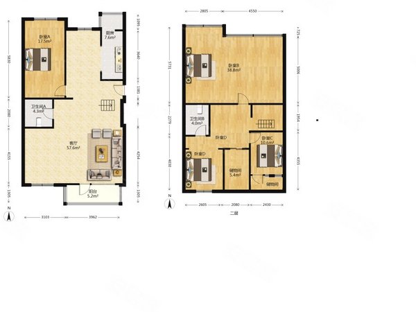 北京北京周边燕郊美林湾美林湾160平大复式  南北通透  看房随时出租