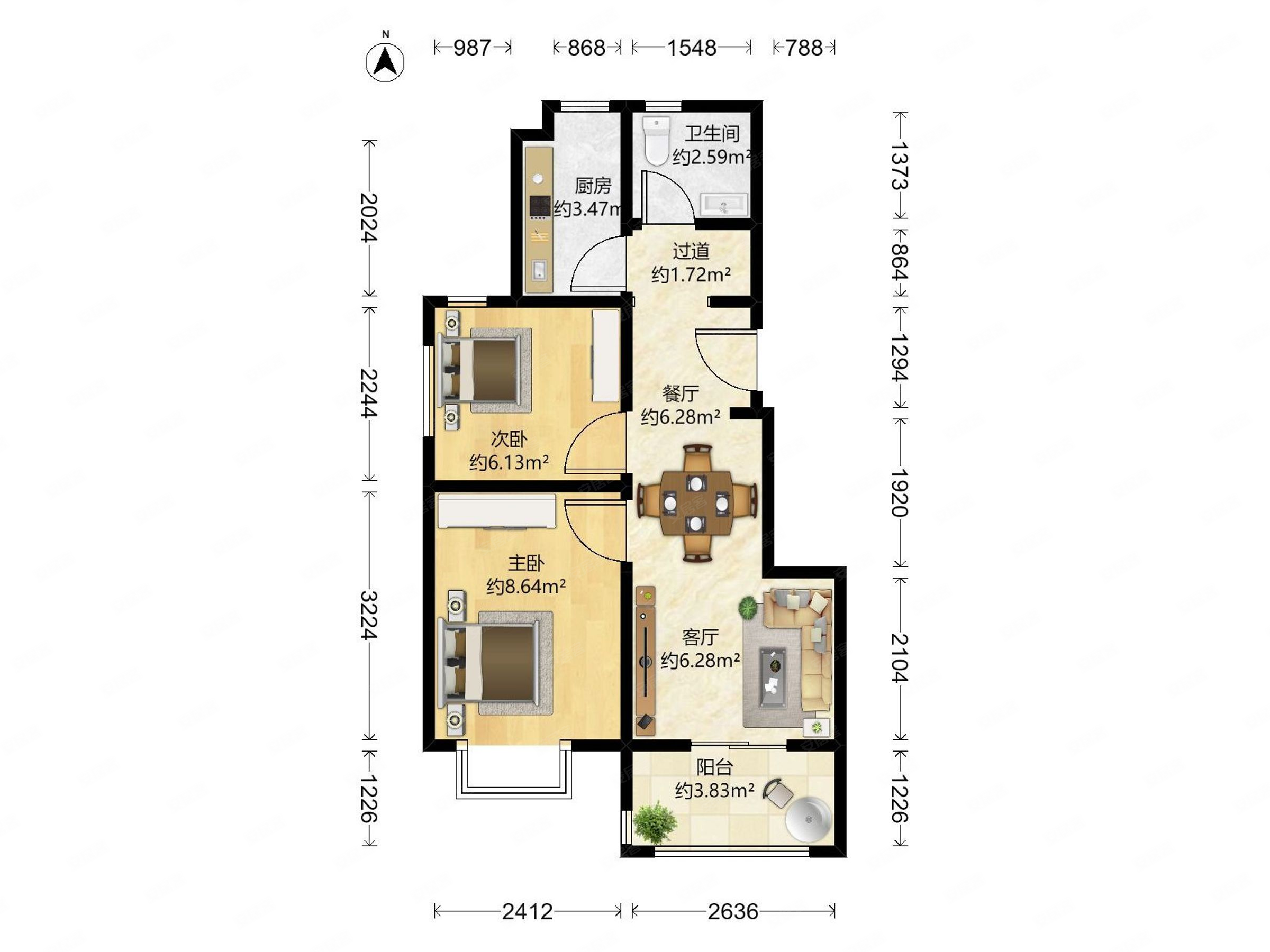 文庭景苑专做数套不同平方都有看房方便
