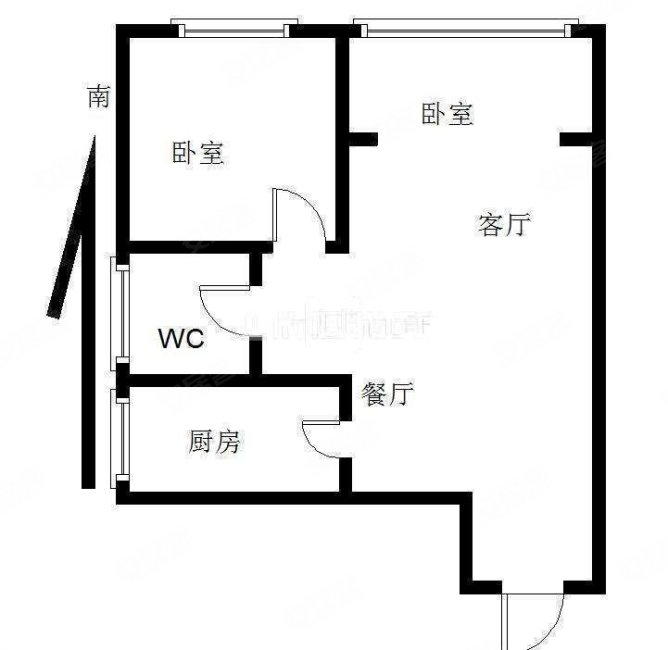 阳光希望家园一期2室2厅1卫74.61㎡南39.8万