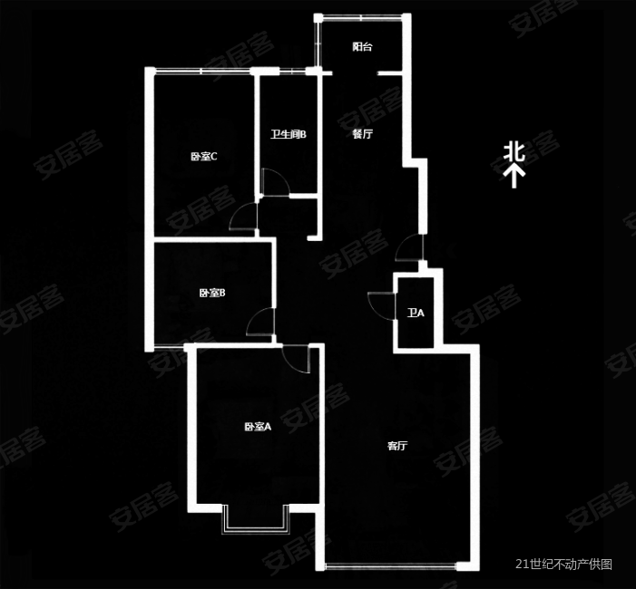 雅清苑(西区)3室2厅2卫139.2㎡南北175万