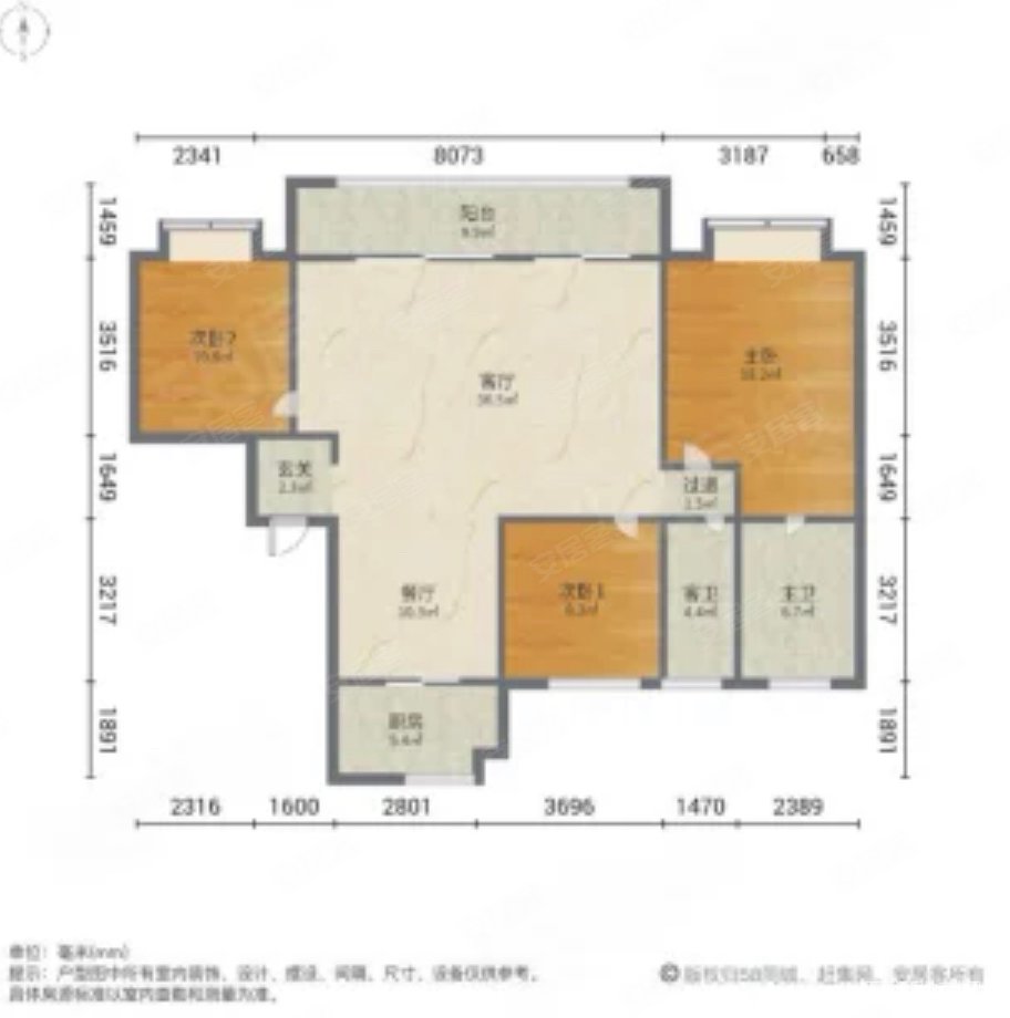 正荣紫阙台品质小区未入住精装四室视野开阔全明户型