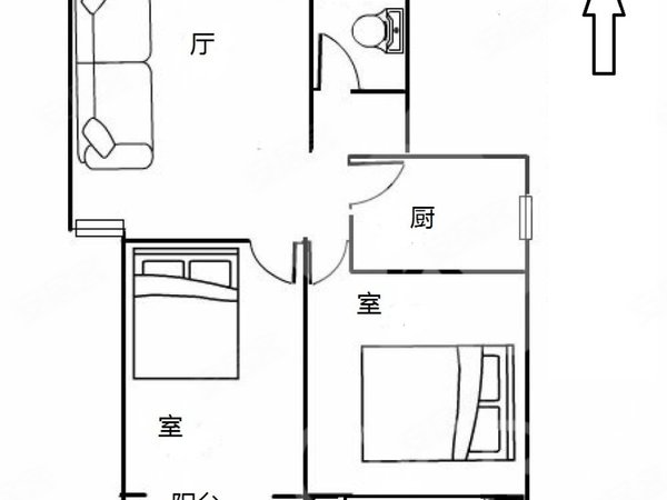 菏泽牡丹万达广场华侨城二期两室整租每月1000 万达广场旁 华侨城2期