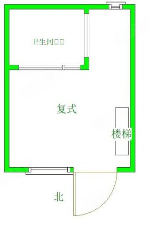 头发胡同小区1室1厅1卫20㎡南北345万