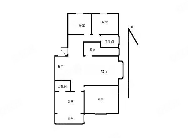 福泰花园3室2厅2卫127㎡南北40万