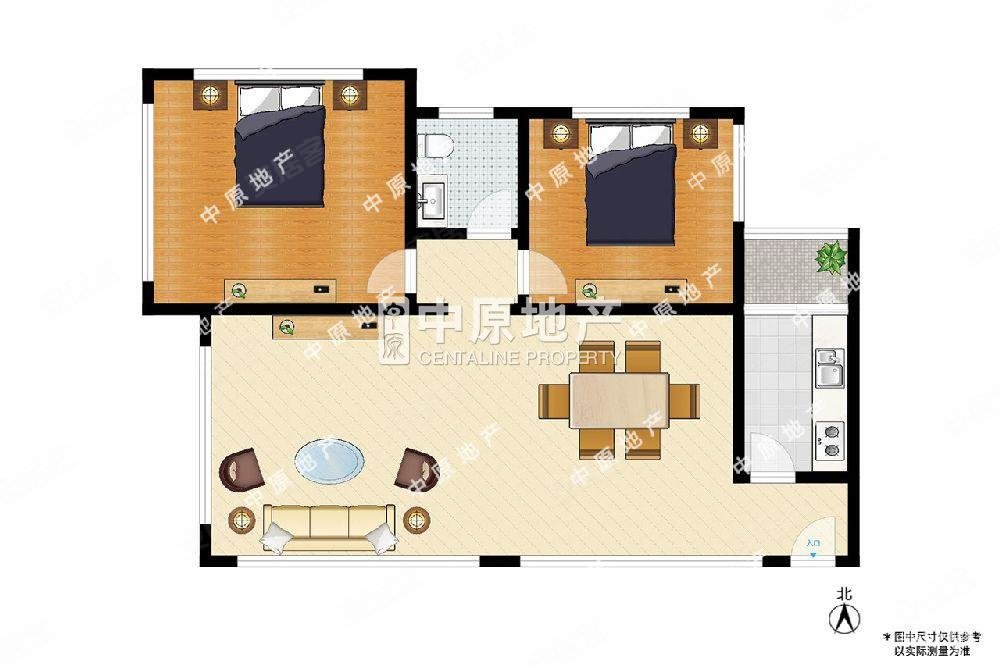 高尚领域公寓住宅精装修带电梯大两居南北通透