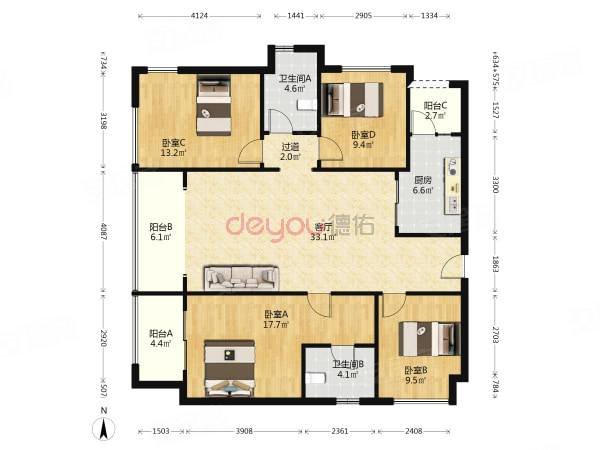 蝴蝶户型产权清晰 车位充足 次新小区 临地铁 大阳台