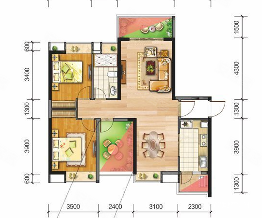 翔龙天地3房诚心出售送全屋家私家电