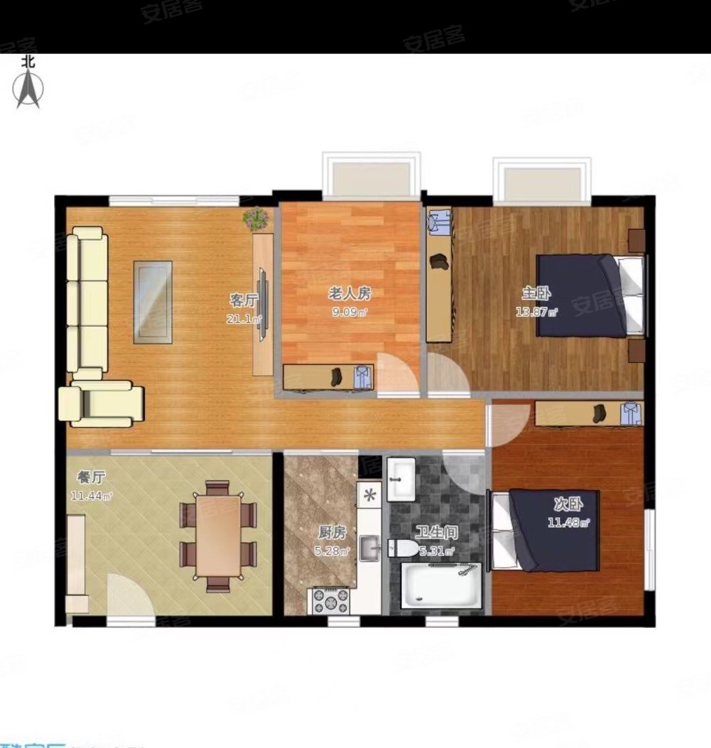 公园1903康醒豪华装修小区主中心拎包入住看房联系