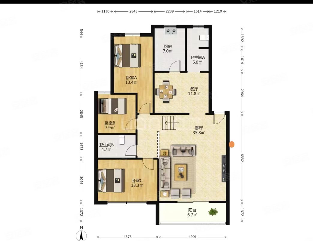 南三环矿大风华园特价房主急售错层三胞广场大润发