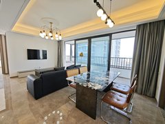 杭州富阳富春东方茂地铁口潮悦江山城，横厅边套3房户型家电齐全，拎包入住出租房源真实图片