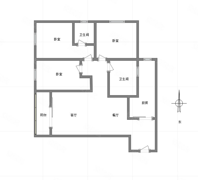 叠彩西城小区(B区)3室2厅2卫100.23㎡南北67万