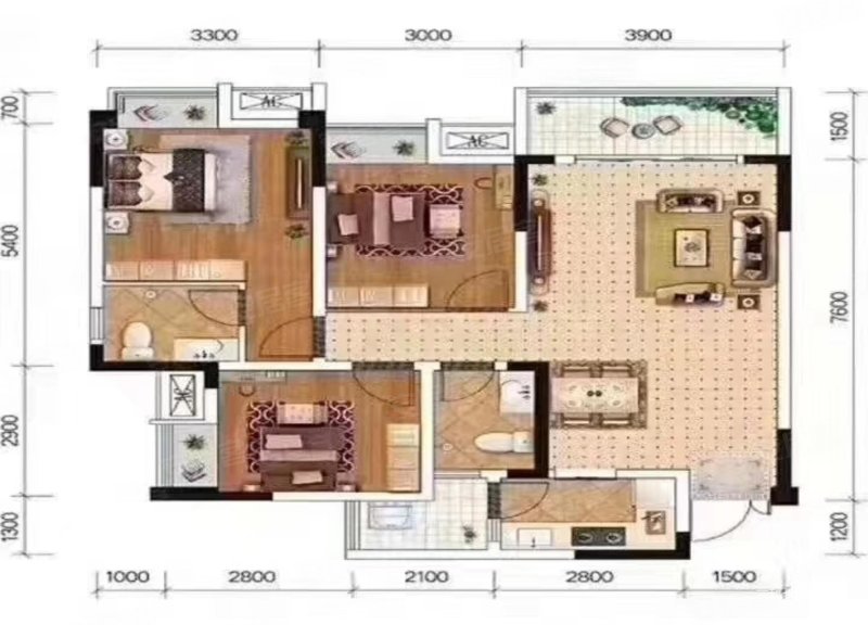 曦圆创景(别墅)4室2厅2卫103.36㎡东218万