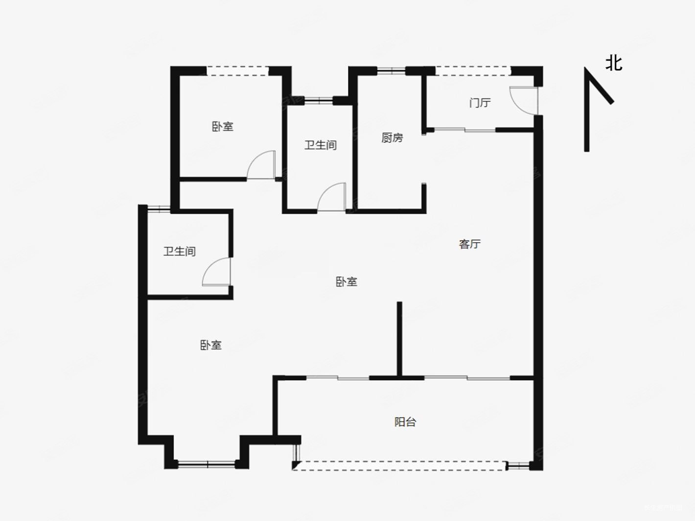 城市印象大三房好户型中间层单价1万3毛坯诚心出售