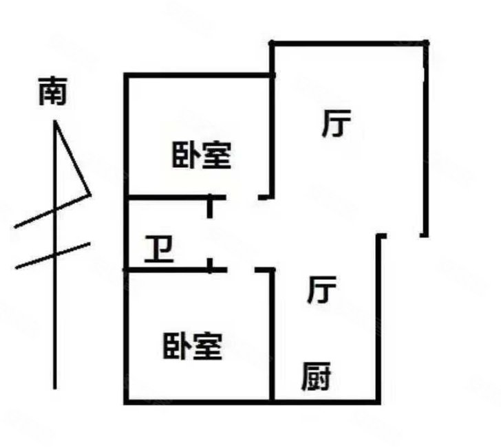 天裕新苑(北区)2室2厅1卫82.19㎡南北75万