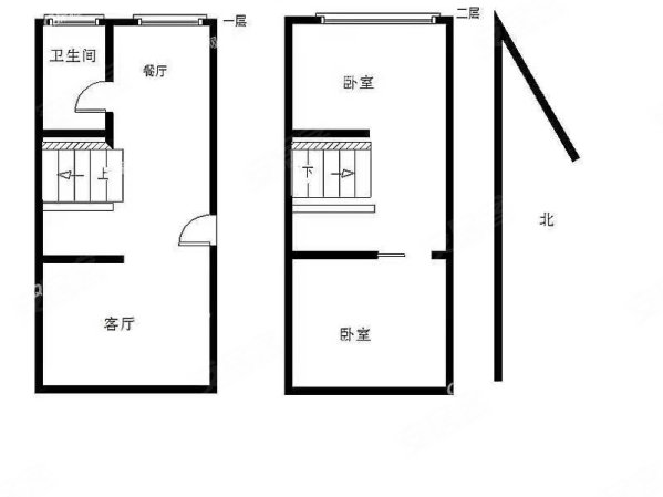 绿地卡米小城(商住楼)2室2厅1卫51㎡南60万