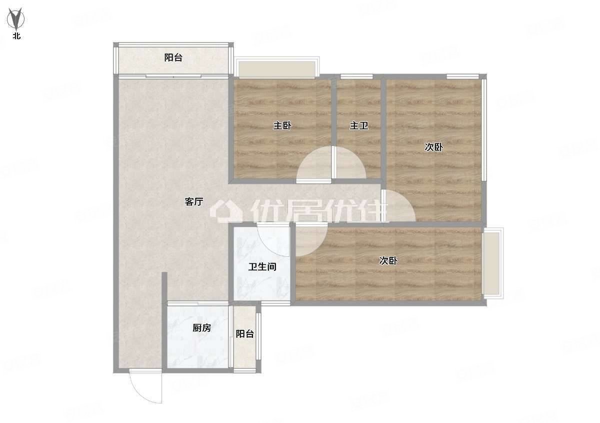 北湖路大唐天城对面大嘉汇康悦三房两卫全新装修可公积金