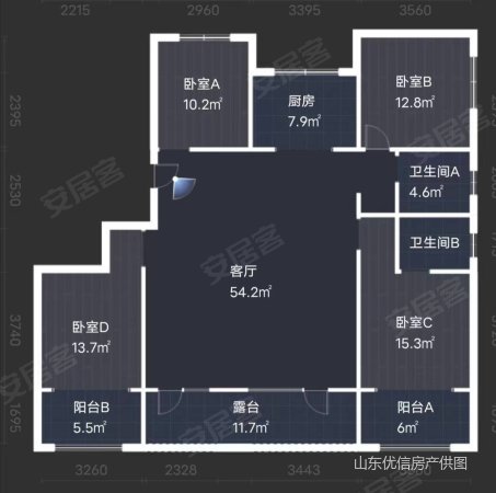 绿地云水谣4室2厅2卫167.19㎡南北158万