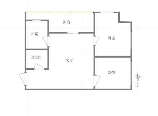 溪江悦2室1厅1卫73.85㎡东98万