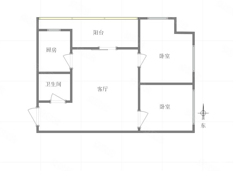 溪江悦2室1厅1卫73.85㎡东98万