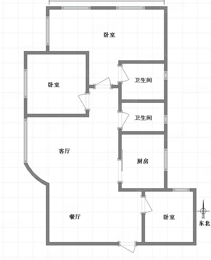 加州花园小区3室2厅2卫135.8㎡南北118万