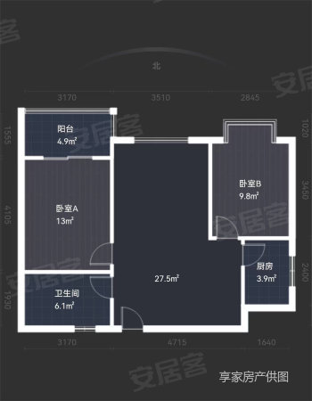 华豪丽晶2室2厅1卫85.07㎡东北139万