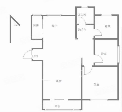 鲁商运河公馆3室2厅1卫122.52㎡南北109万