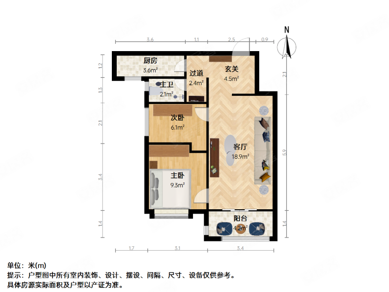 融创栖溪里(溪岸景园二区64-73)二手房,95万,2室2厅,1卫,88平米-无锡