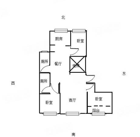 泰和东郡3室2厅2卫137㎡南北120万