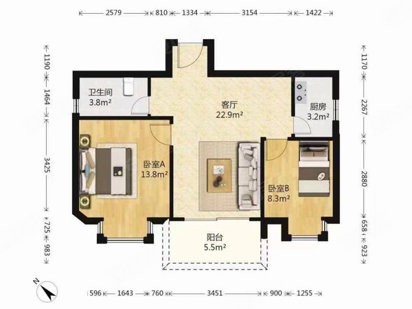 【多图】英豪花园,东晓南租房,英豪花园 2室2厅1卫 精装修 配套齐全
