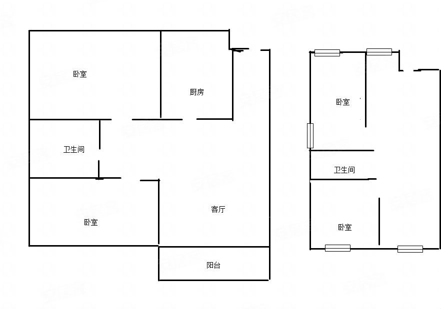 南北通厅金普广场二期跃层四室自家精装封闭小区电梯楼框架轻轨站