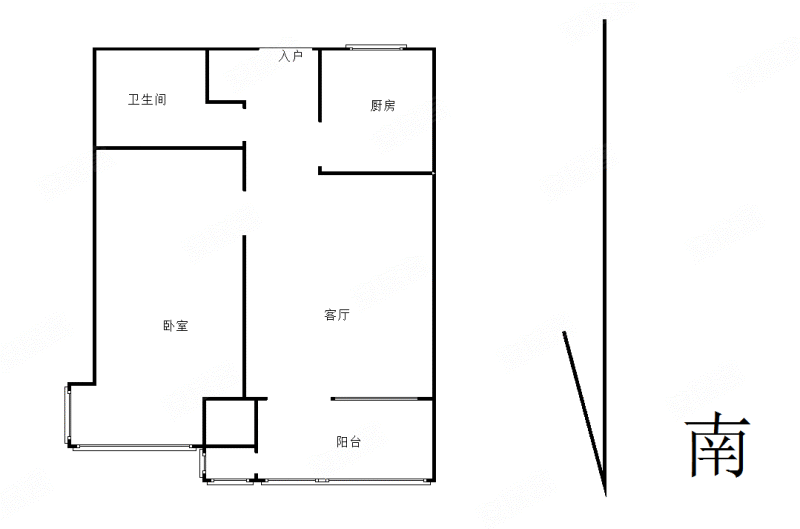 万科城(东区)1室1厅1卫62㎡南90万