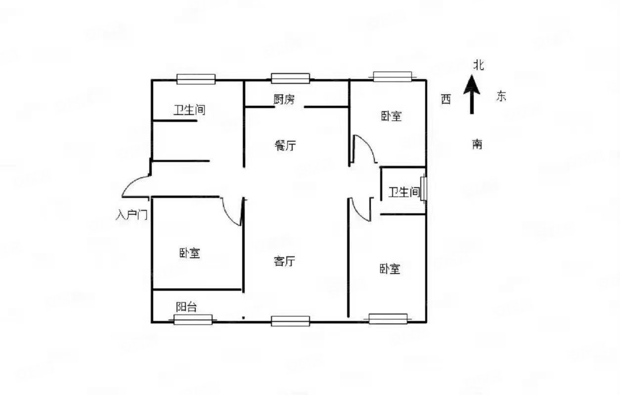 文博苑,三室两厅,南北通透户型采光好,近  超市!