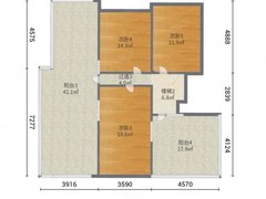 郑州郑东新区天赋路龙湖花园(天赋路) 3室2厅2卫出租房源真实图片